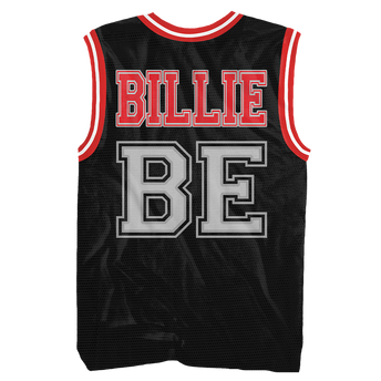 Billie Eilish Red and Black Jersey Back
