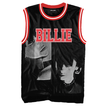 Billie Eilish Red and Black Jersey Front