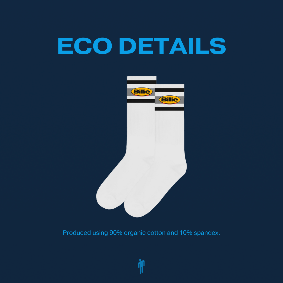 Billie Retro Stripe Socks Eco Details