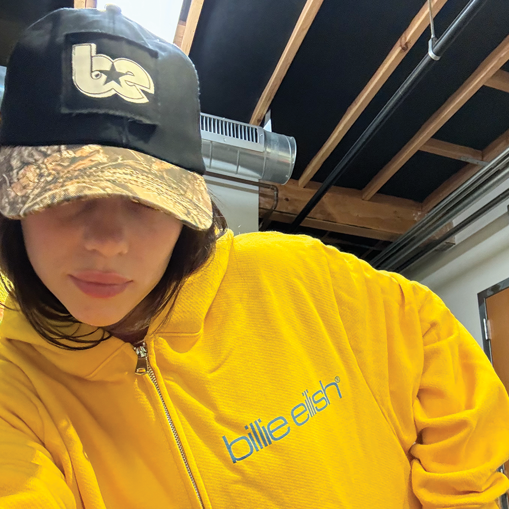 Billie wearing Billie Camo Bill Hat