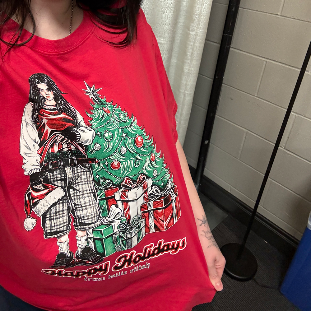 HAPPY HOLIDAYS RED TEE Selfie 2