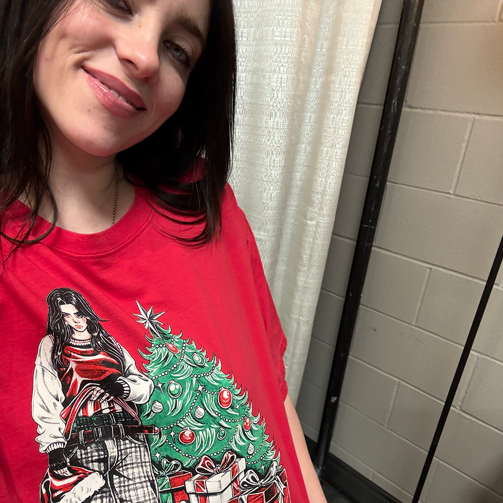 HAPPY HOLIDAYS RED TEE Selfie 1