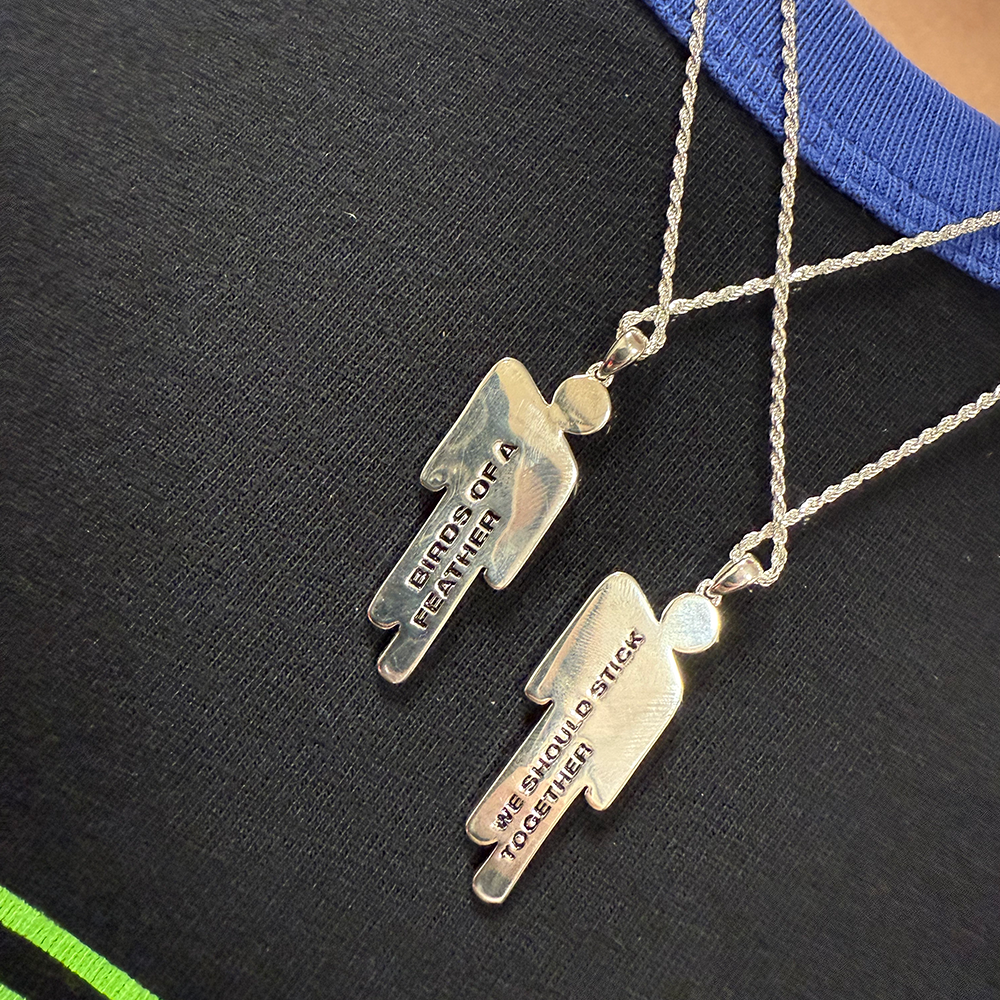 BLOHSH SILVER FRIENDSHIP NECKLACE 2 PACK Selfie 2