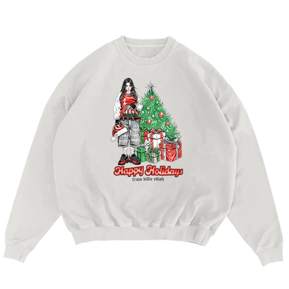HAPPY HOLIDAYS WHITE CREWNECK