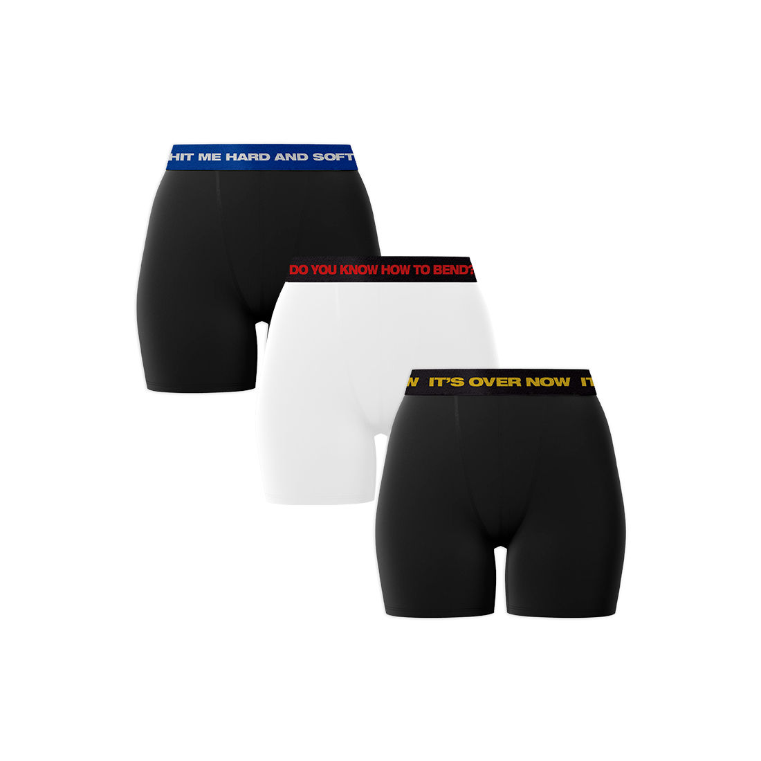 HIT ME HARD AND SOFT TOUR LYRIC BOXER BRIEF SET OF 3