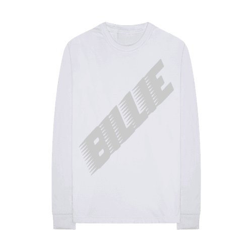 Racer Logo White Long Sleeve T-Shirt