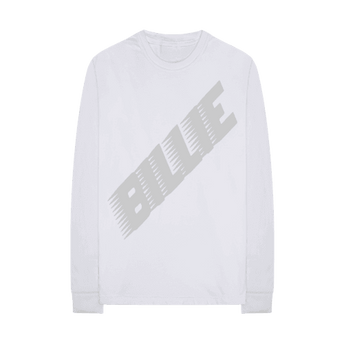 Racer Logo White Long Sleeve T-Shirt