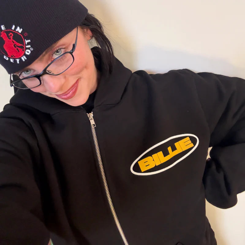 Hit Me Star Black Hoodie lifestyle image 1