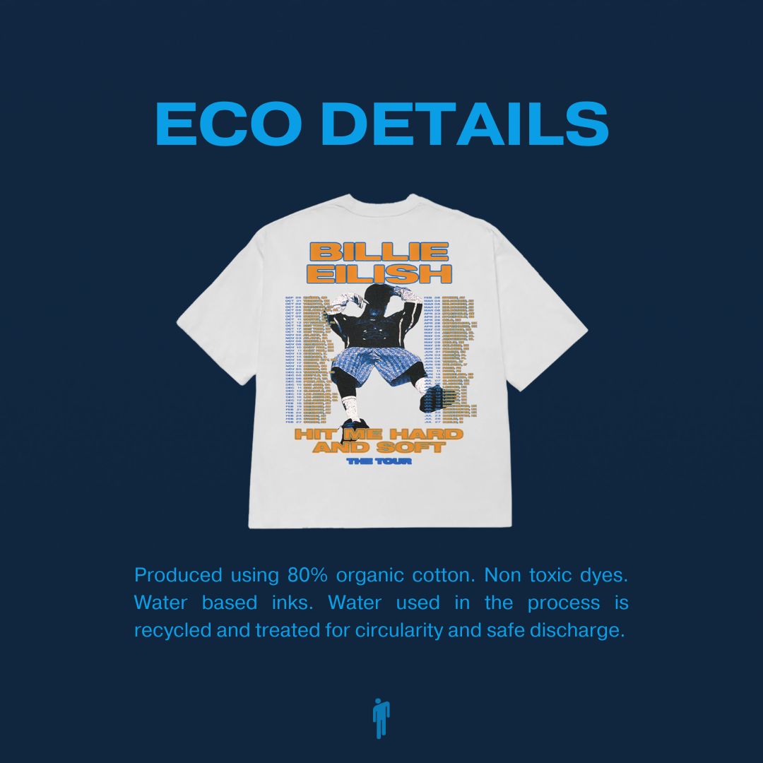 HIT ME HARD AND SOFT Tour Tee Eco Details