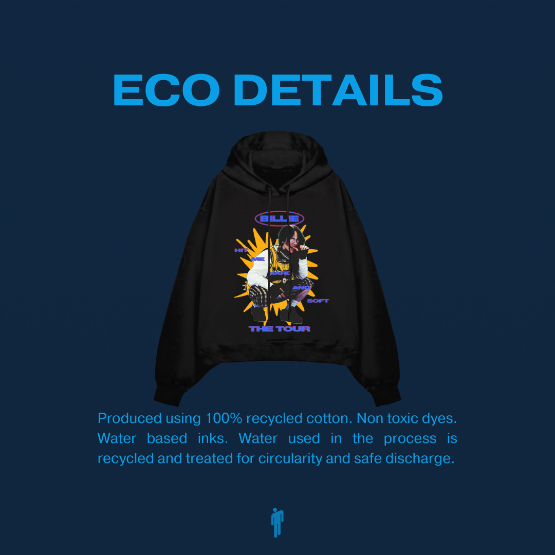 HIT ME HARD AND SOFT WORLD TOUR Pullover Hoodie Eco Details