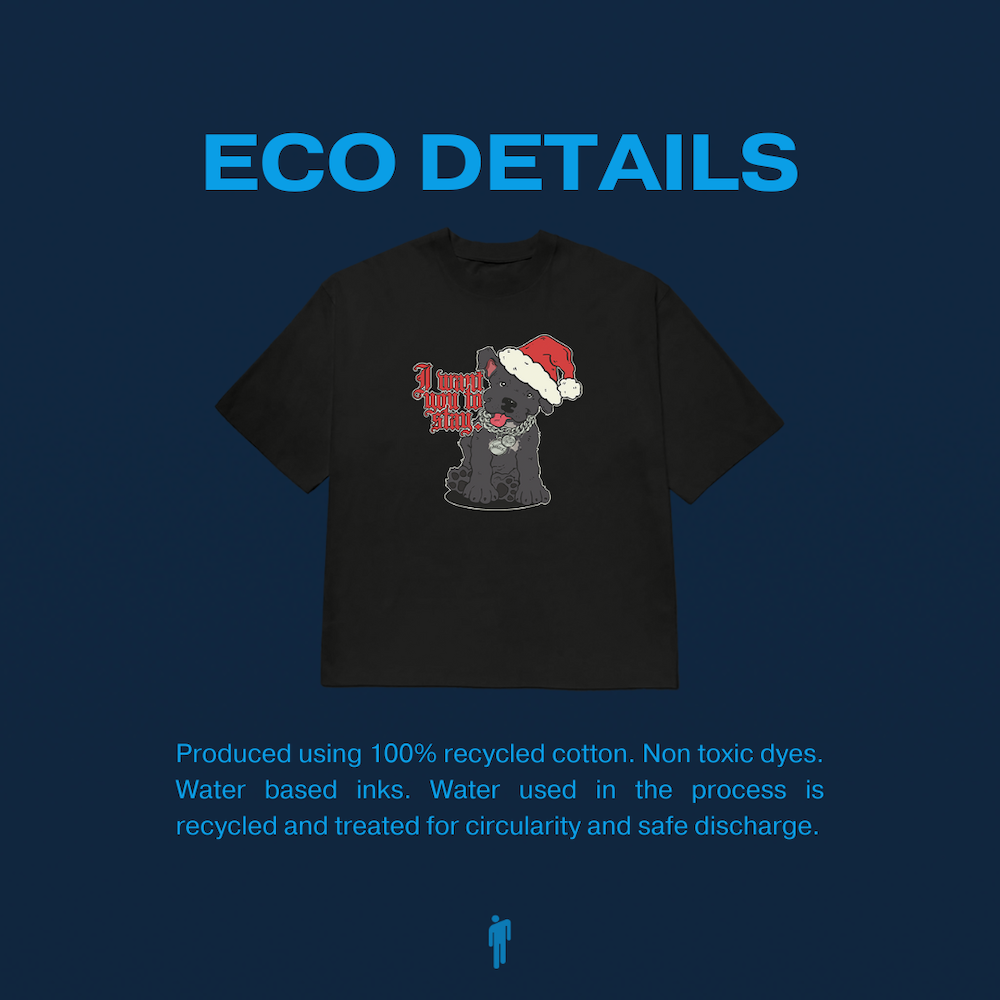 SHARK HOLIDAY TEE ECO DETAILS