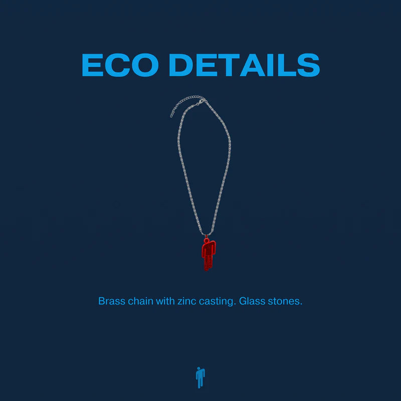 RED BLOHSH NECKLACE ECO DETAILS