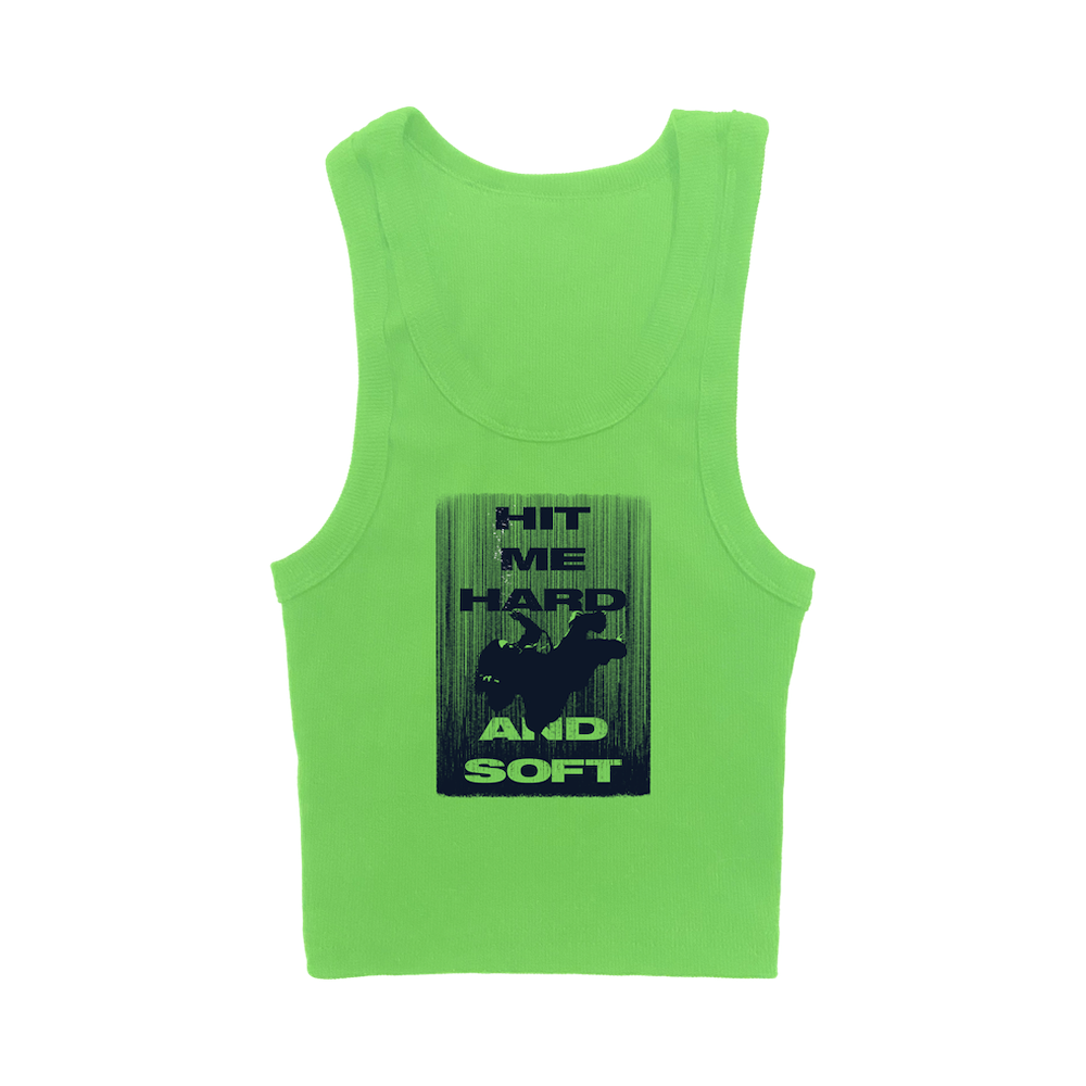 Hit Me Hard And Soft Green Crop Tank