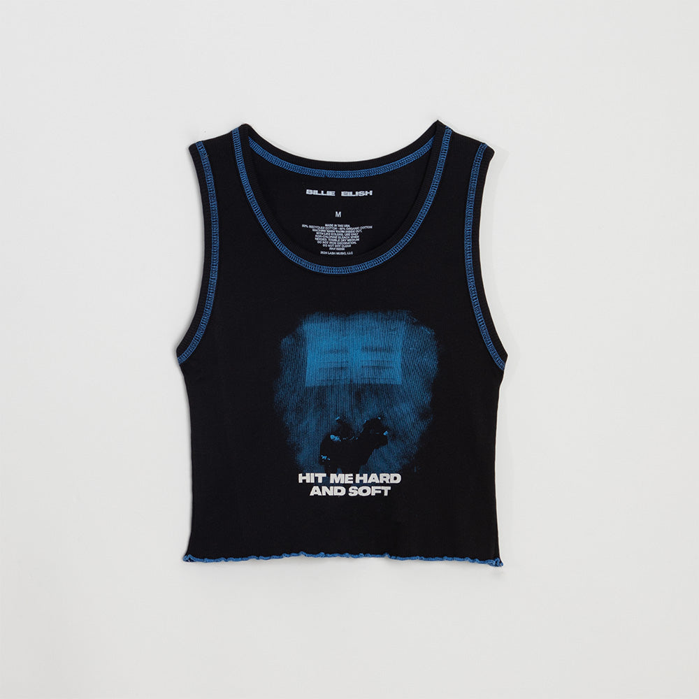 Contrast Stitch Cover Crop Tank Front