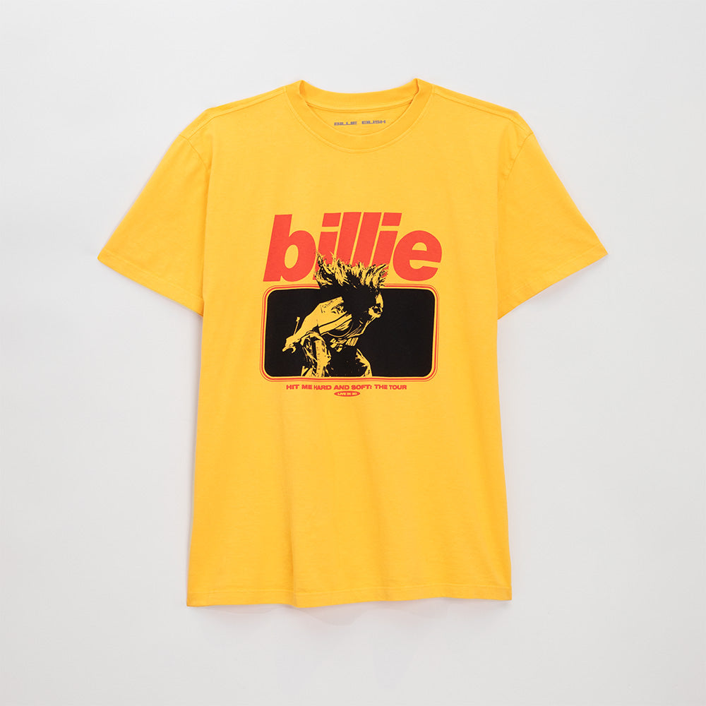 Live In 3D Hair Whip Mustard T-Shirt | Billie Eilish Official AU