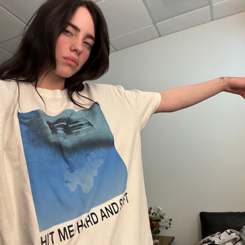 HIT ME HARD AND SOFT White Cover Tee Billie