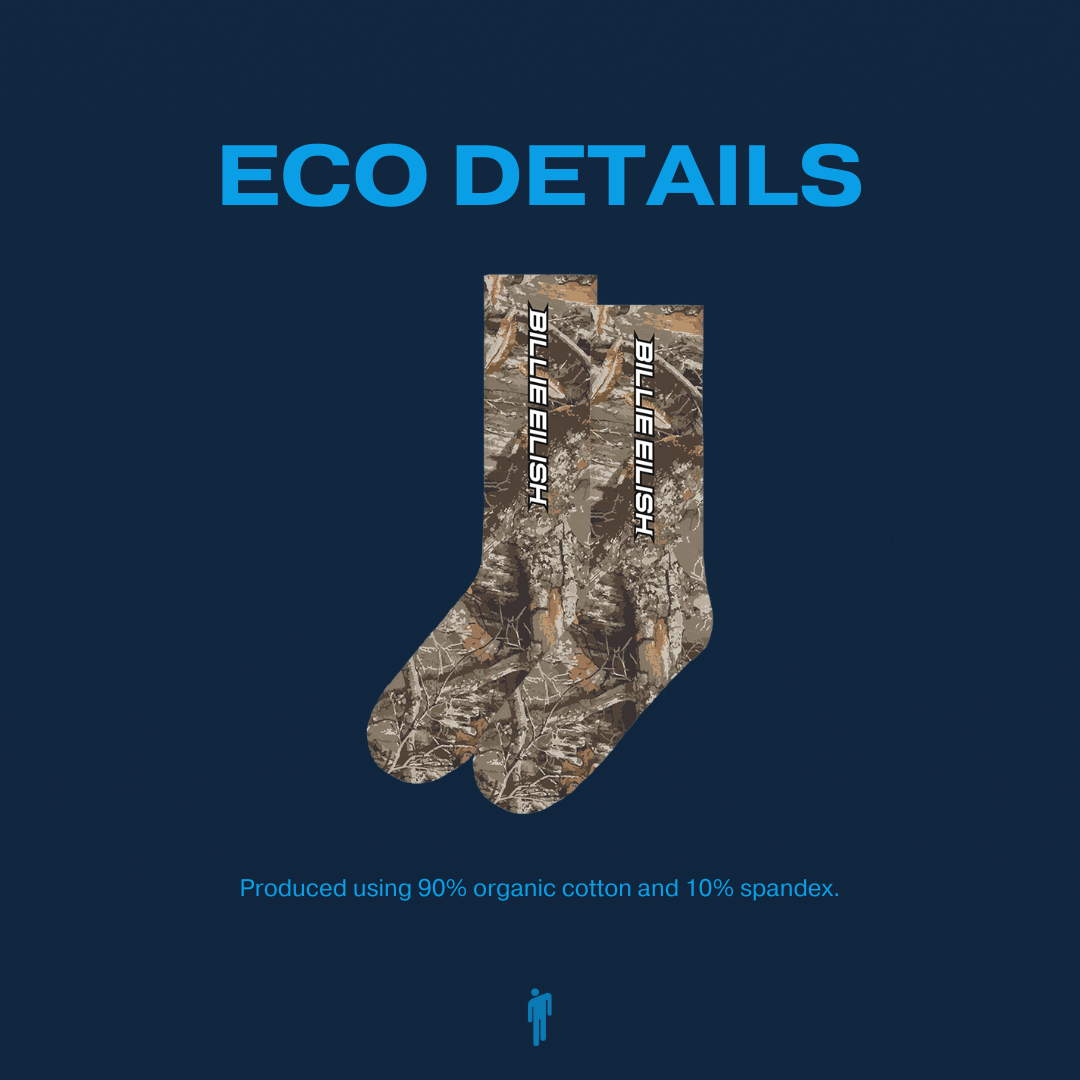 Billie Camo Socks Eco Details