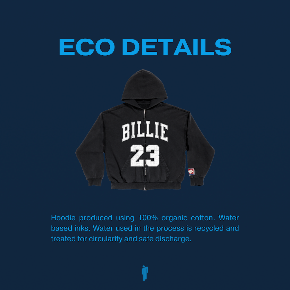 Billie 23 Zip Hoodie Eco Details