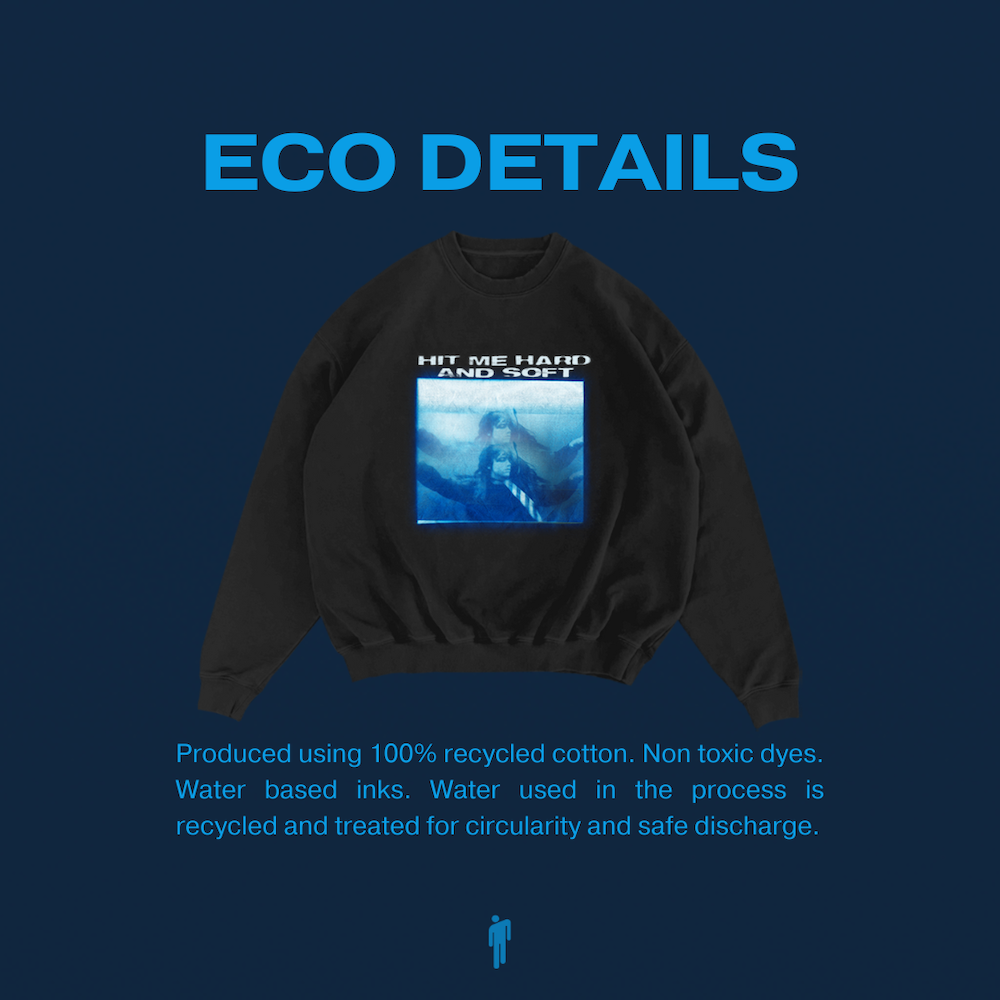 Underwater Black Crewneck Sweatshirt ECO