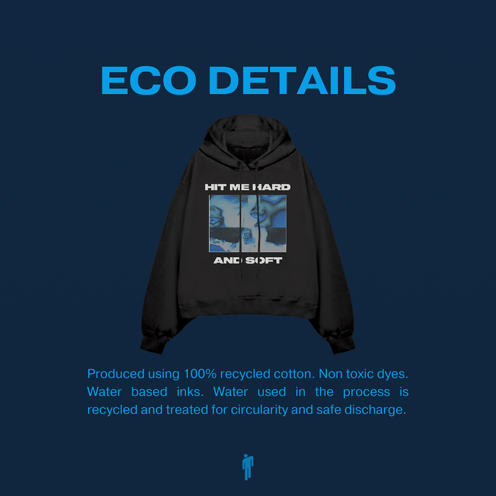 Thermal Photo Title Pullover Black Hoodie ECO