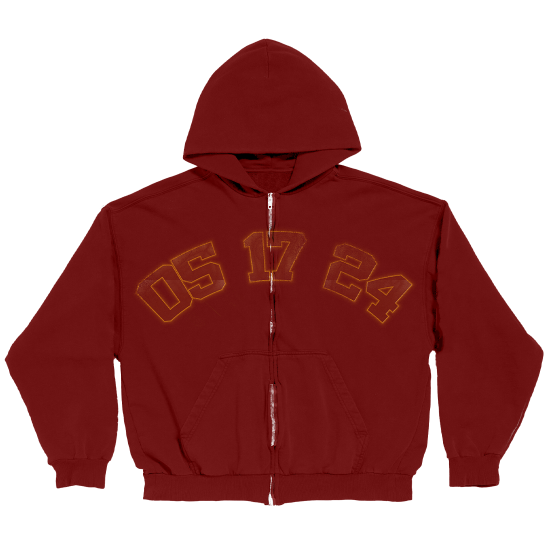 On The Mic Red Zip Hoodie Front