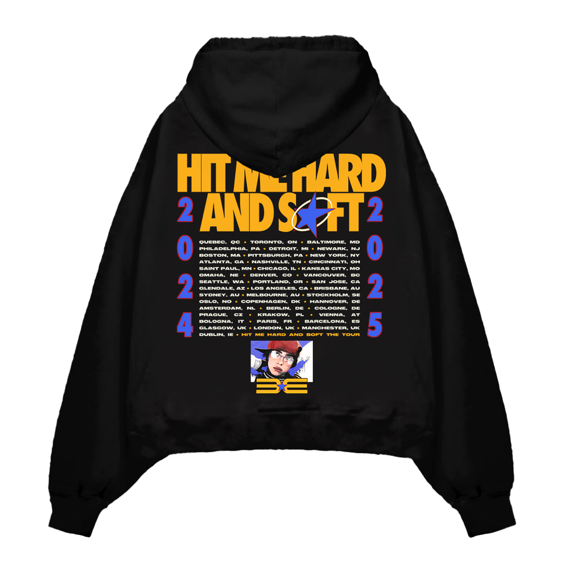 HIT ME HARD AND SOFT WORLD TOUR Pullover Hoodie Back