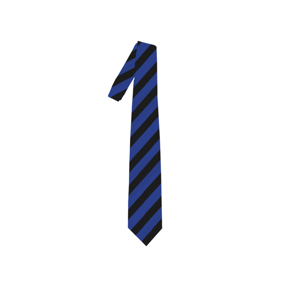 Black & Blue Striped Necktie