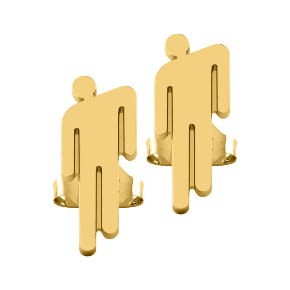 Gold Blohsh Mini Stud Earrings