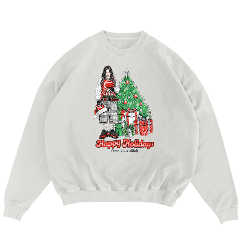 HAPPY HOLIDAYS WHITE CREWNECK