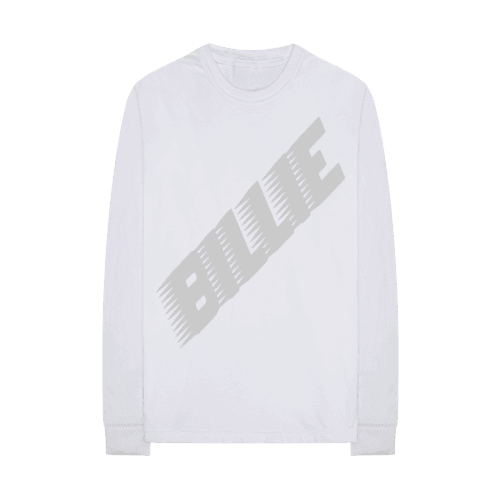Racer Logo White Long Sleeve T-Shirt | BILLIE EILISH AU – Billie Eilish ...